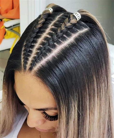 trenzas para mujeres|15 ideas de peinados con trenzas para cabello corto,。